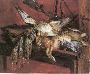 Lovis Corinth Hase und Rebhuhner oil painting on canvas